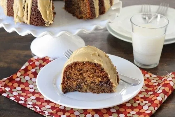 Peanut Butter Banana Bundt Cake with Reese's Peanut Butter Cups