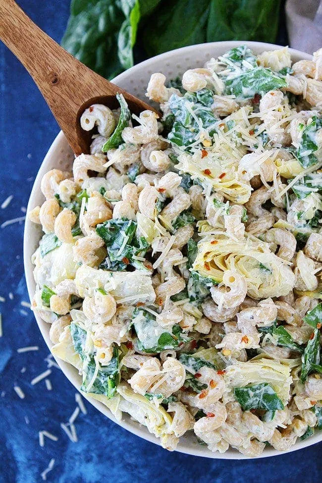 Spinach Artichoke Pasta Salad